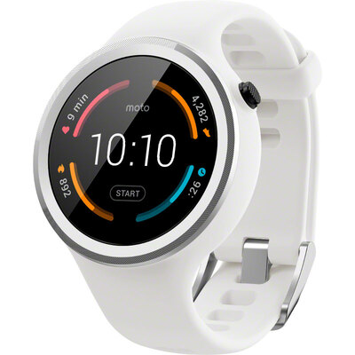 

Мощные спортивные часы от Motorola Moto 360 Sport (45 мм силиконовый ремешок со смешанной подсветкой со встроенным GPS)