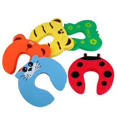 

5pcs Kids Baby Cartoon Animal Jammers Stop Edge & Corner Guards Door Stopper Holder lock Safety Finger Protect