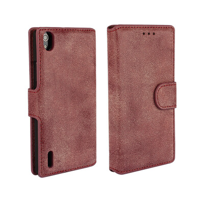 

MOONCASE "кожа Flip бумажник стиль, слот для карт памяти и назад дело прикрытия Huawei Ascend P7