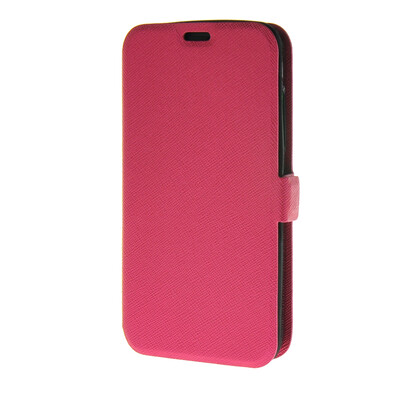 

MOONCASE Cross pattern Flip Pouch Leather Wallet Slim Stand чехол для Nokia Lumia 630 Hot pink