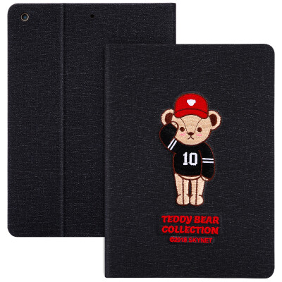 

Teddy Collection Apple New iPad7 Cover 2018 New 2017 Universal Flat Case 97 Inch Creative Embroidery Drop Stall Support Holster Teddy Doll