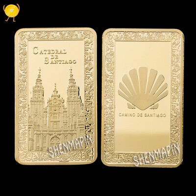 

Spain San Diego church gold bars Jacob Guardian saint commemorative coin art collection