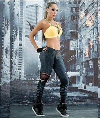 

Women Yoga Fitness Leggings Running Gym Stretch Sports Pants High Waist Pants Trousers