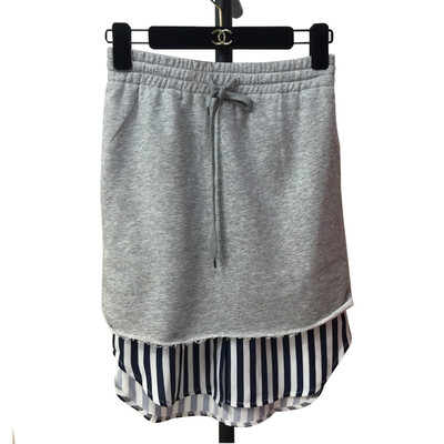 

TONGFRUITS Fashion casual ladies long sleeved sweater with half skirt suit can separately sell casual wear stripes half skirt st