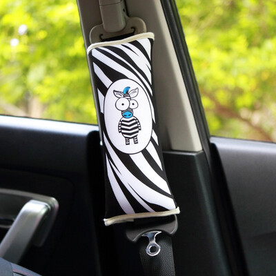 

Huashi Auto Accessories Safety Belt Shoulder Head Pillowcase Cute Cartoon Seat Sleeping Pillow Child Seat Belt Belt Shoulder Pillow Case Thicken Zebra - Single Pack