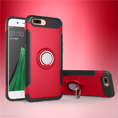 

OPPO R11R11S Armor Car Magnetic Suction Ring Bracket Silicon TPU Hard PC Phone Case