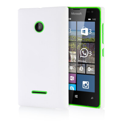 

MOONCASE Hard Rubberized Rubber Coating Devise Back ЧЕХОЛ ДЛЯ Nokia Lumia 532 White