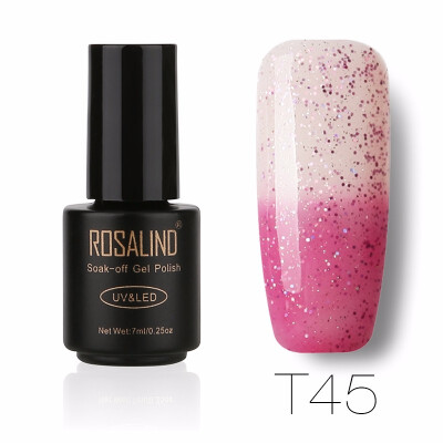 

ROSALIND Gel 1S 7ML Changing Temperature Nail Polish UV LED Glitter Manicure Nail Art Semi Permanent Soak Off Gel Lacquer