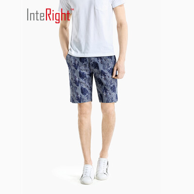 

INTERIGHT casual shorts mens camouflage printed casual pants denim blue  34