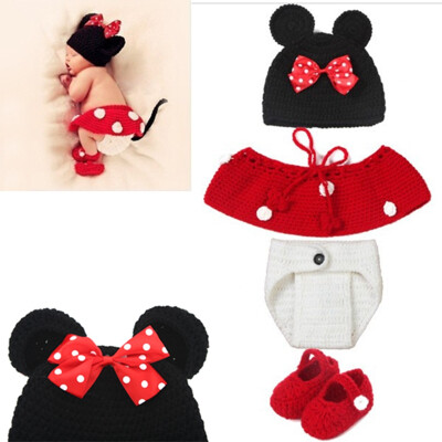 

Newborn Boy Girl Baby Crochet Knit Costume Photography Photo Prop Hat Outfit