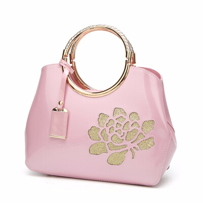 

CAROLING ANGEL Bright Solid Patent Leather Women Fashion Bags Ladies Simple Luxury Handbags Casual Shoulder Messenger Bags Totebag