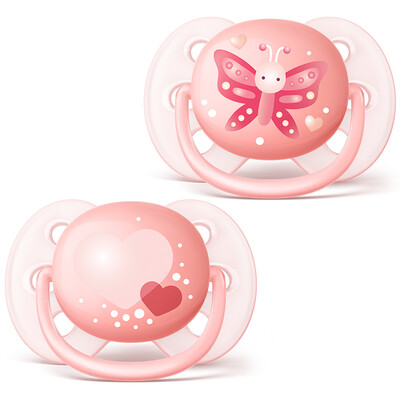 

Philips AVENT UK imports AVENT macarons cartoon pacifier 0-6 months pink on the skin texture SCF22320