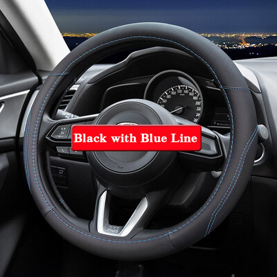 

For Mazda 2th CX-5 2017-2018 Car Steering Wheel Covers Leather braid on the steering-wheel Interior accessories