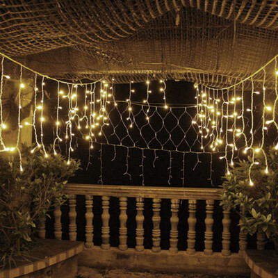 

JULELYS 10 x 065M 320 Bulbs LED Curtain Lights Christmas Garland Window Outdoor LED Lights Decoration For Wedding Holiday Party