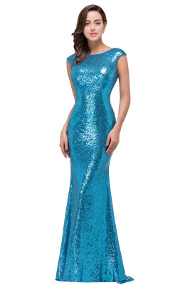 

Evening Long Prom Dress Formal Party Bridesmaid Gown Mermaid Sequined Pageant Dresses