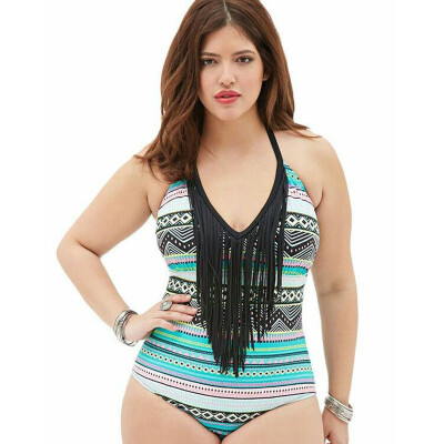 

XL-XXL Plus Large Size Swimwear Sexy Printing Womens One Piece Womens Swimsuits Bikini Set