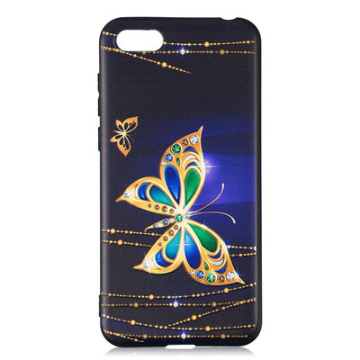 

Huawei Honor Y5 2018 Case Embossed Soft TPU Shockproof Print Protective Cover