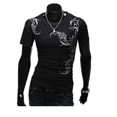 

Zogaa New Mens T-Shirt Fashion Sports Round Collar