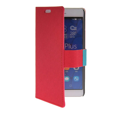 

MOONCASE Slim Leather Side Flip Wallet Card Slot Pouch with Kickstand Shell Back чехол для Huawei Honor 6X Red