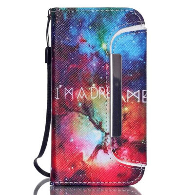 

MITI Leather Split Covers with Lanyard Case For Iphone 6plus Wallet Folded Frame Card Slot Full Phone Phone Cases For Iphone 5C