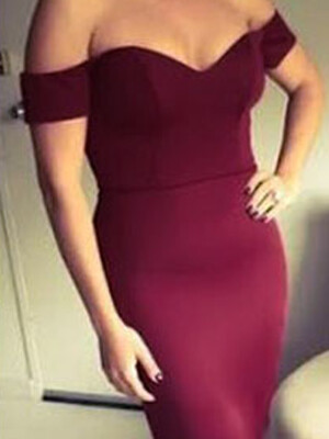 

Sexy Strapless Back Zipper Skinny Cocktail Dress