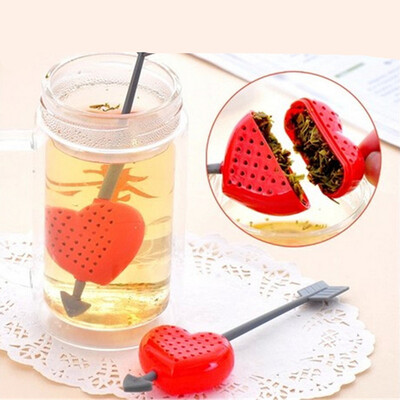 

2pcs Heart Love shape design tea strainer Teaspoon Filter spoon Infuser Tea Bags Filtration Lovers kitchen accessories