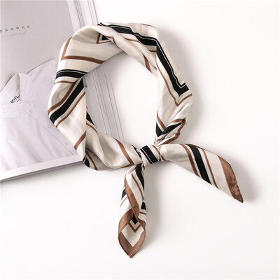 

Guttavalli Women Fashion Plaid Геометрический квадратный галстук Малый Chevron Летний женский тощий шарф Богемия Полосы атласные шарфы