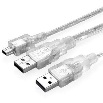 

Shengwei) USC-5010 high-speed USB3.0 mobile hard disk data cable USBA male × 2 pairs of MicroB public USB auxiliary power supply gold plug 1 m