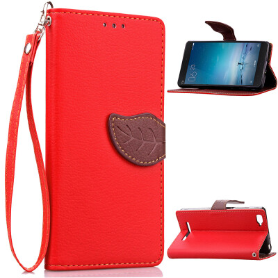 

MOONCASE Wrist Strap Leather Flip Wallet Card Slot Bracket Back Case Cover for Xiaomi Mi 4i Mi4C