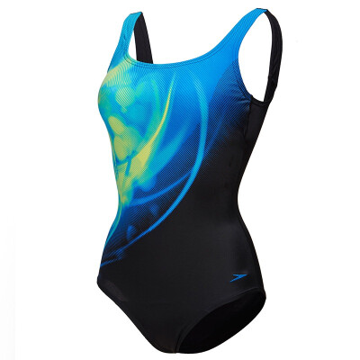 

Speedo ladies swimsuit conservative conjoined swimsuit was thin shade shallow water blue 51027150 32 yards