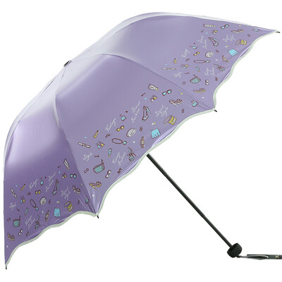 

Jingdong supermarket] umbrella umbrella umbrella three sun umbrella effective sunny umbrella 33190 light yellow