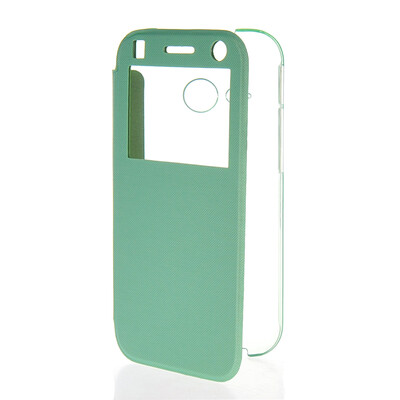 

MOONCASE Ultra Thin Leather Side Flip Pouch Hard board Shell Back ЧЕХОЛ ДЛЯ HTC One 2 Mini（ M8 Mini ) Azure