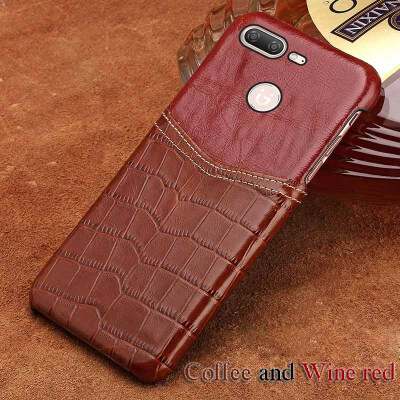 

Genuine Leather Phone Case For Gionee S10 Case Crocodile Texture&Oil wax leather Back Cover For M6 Plus Case