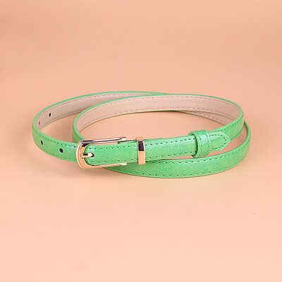 

Новые дамы моды диких тонкой секции PU кожа пояса тенденции конфеты цвет женщин пряжки пояса женщин