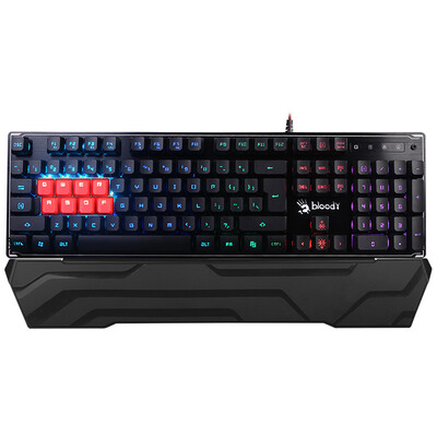 

Shuangfeiyan A4TECH B3370R Blood Hand Ghost 8 Optical Axis RGB Color Man Full Speed ​​Keyboard E-sports Mechanical Keyboard Game Keyboard