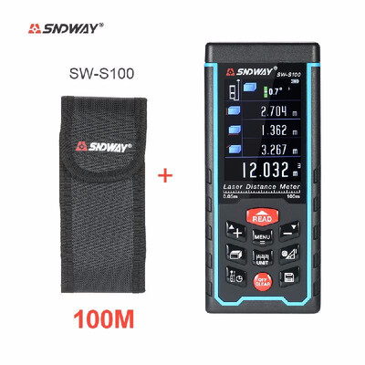 

Romacci 120m Mini Handheld LCD Digital Laser Distance Meter USB Range Finder Distance Area Volume Measurement 100 Groups Data Stor