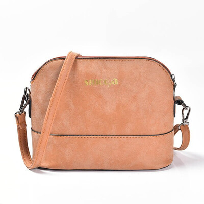 

SMOOZA New fashion womens messenger bag scrub shell bag Nubuck Leather small crossbody bags over the shoulder womens handbag