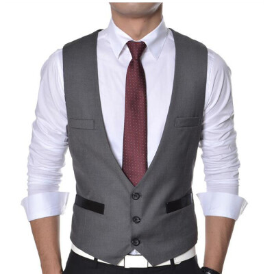 

Zogaa New Men's Vest Slim Pure Color