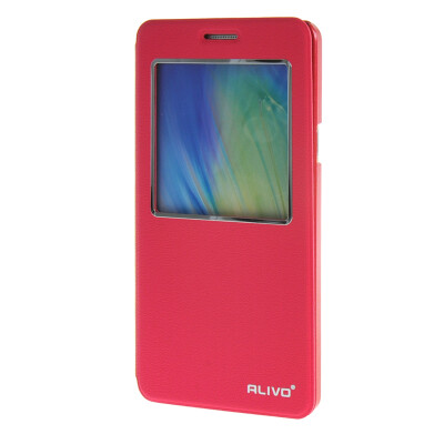 

MOONCASE Samsung Galaxy A7 чехол для View Leather Flip Pouch Bracket Back Cover Hot pink