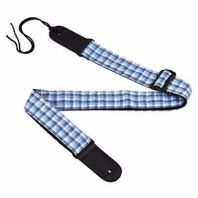 

Soft Adjustable Ukulele Ukelele Shoulder Strap 15" Wide Cotton & Linen Woven Belt Synthetic Leather Ends