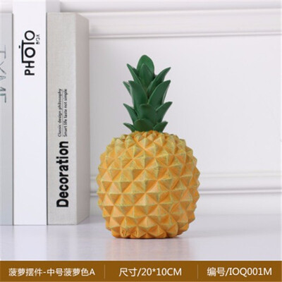 

Nordic ins resin pineapple Piggy Bank figurines bedroom personality decoration living room TV cabinet decorative ornaments