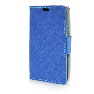 

MOONCASE Leather Side Flip Wallet Card Slot Pouch Stand Shell Back ЧЕХОЛ ДЛЯ Microsoft Lumia 435 Blue