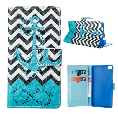 

MOONCASE ЧЕХОЛ ДЛЯ Huawei Ascend P8 Flip PU Leather Fold Wallet Card Slot Kickstand Back [Pattern series] /a20