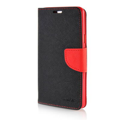 

MOONCASE Cross pattern Leather Side Flip Wallet Card Slot Pouch Stand Shell Back ЧЕХОЛ ДЛЯ Samsung Galaxy A7 Black red