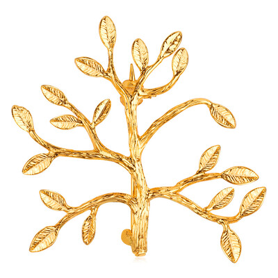 

Fashion Brooches For Women /Men Jewelry Wholesale 18K Gold/Platinum Plated Unisex Tree Leaf Shape Brook Pin Christmas
