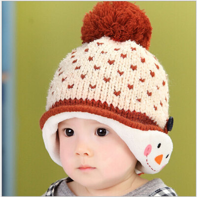 

Buebos Ninos 2015 Autumn Winter New Baby Hat Korean Super Cute Love Cashmere Earmuffs Children Kids Baby Beanie Hat