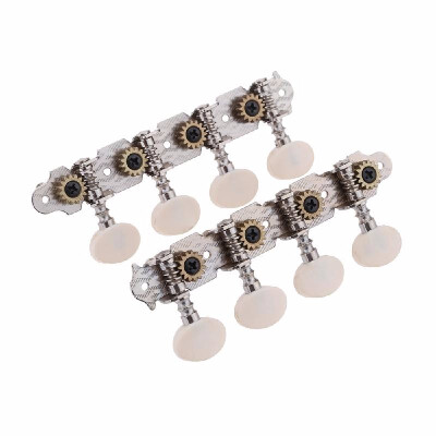 

Machines Tuners Pegs Tuning Key with White Pearl Plastic Knobs 4L4R for Mandolin