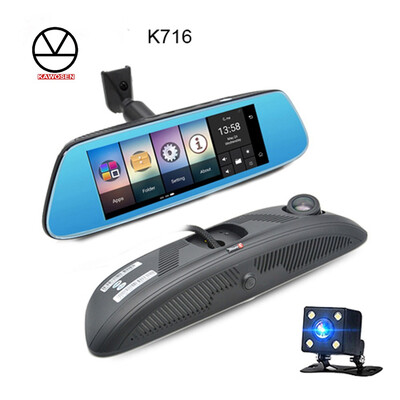 

KAWOSEN K716 Car Mirror Video 8" 4G DVR Camera Android 51 with GPS DVRs Automobile Recorder Rear view Mirror Camera Dash Cam