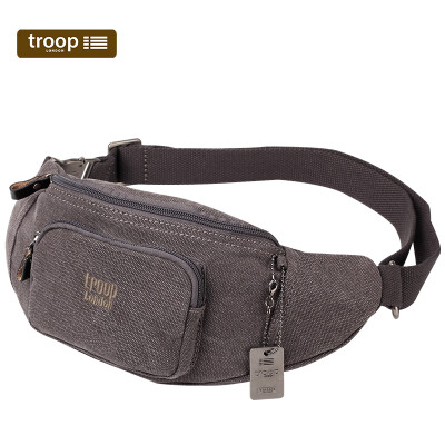 

Troop British brand mens canvas pocket mens shoulder bag chest bag mens retro mobile phone mens pockets Europe&the United States outdoor diagonal canvas