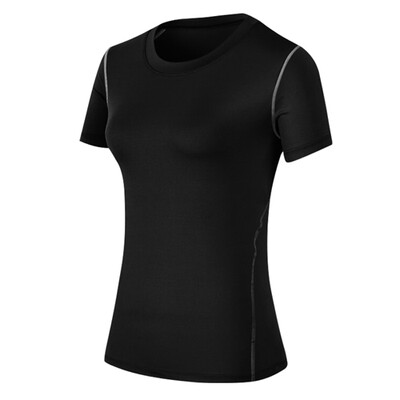 

Quick Dry Compression T-Shirt Women Training Sports Running Clothing Yoga Short